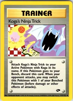 Pokemon | Gym Challenge | Koga's Ninja Trick | 115/132 | Unlimited | NM - Image 1