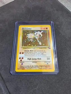 1999 Pokemon Fossil Hitmonlee Holo Rare 7/62 LP WOTC Vintage - Image 1