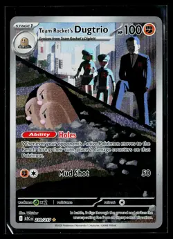 Team Rocket's Dugtrio 239/217 NM Ascended Heroes Illustration Rare Pokemon - Image 1