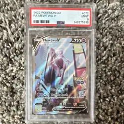 Pokemon Mewtwo V Full Art Ultra Rare Holo 072/078 GO PSA 9 - Image 1