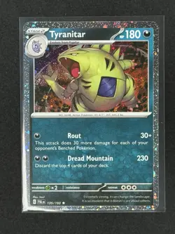 Tyranitar 135/193 SWIRL Cosmos Holo Pokemon TCG SV Paldea Evolved PACK FRESH NN - Image 2