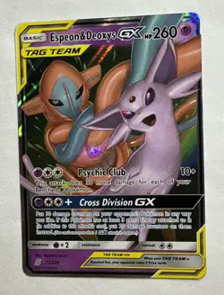 Pokemon Espeon & Deoxys GX 72/236 Unified Minds Ultra Rare Holo Eng - Image 1