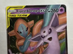 Pokemon Espeon & Deoxys GX 72/236 Unified Minds Ultra Rare Holo Eng - Image 2