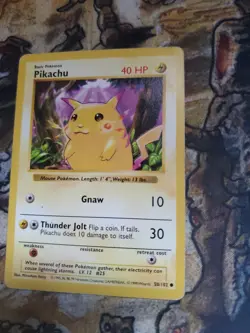 1999 Pokemon Base Set: Pikachu Shadowless (58/102) Red Cheeks - Image 3