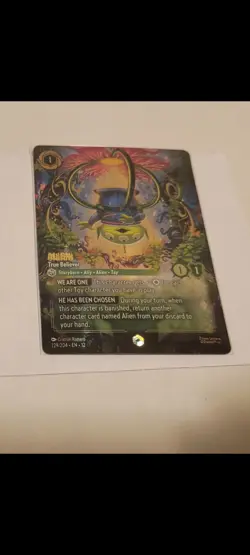 Disney Lorcana Wilds Unknown * misprint*Alien True Believer (Enchanted) 229/204 - Image 1