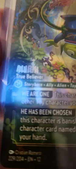 Disney Lorcana Wilds Unknown * misprint*Alien True Believer (Enchanted) 229/204 - Image 3