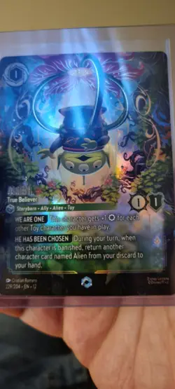 Disney Lorcana Wilds Unknown * misprint*Alien True Believer (Enchanted) 229/204 - Image 4