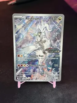 Pokemon TCG N's Reshiram Stamped Promo Holo Card 167/159 SV09 Journey Together - Image 1
