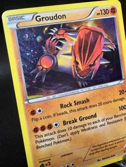 Pokemon TCG Groudon XY Black Star Promos XY52 Holo Promo MP - Image 2
