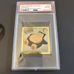 Pokemon Artbox 1999 Snorlax Gold Sticker #G04 PSA 8 - Image 1