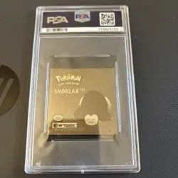 Pokemon Artbox 1999 Snorlax Gold Sticker #G04 PSA 8 - Image 2