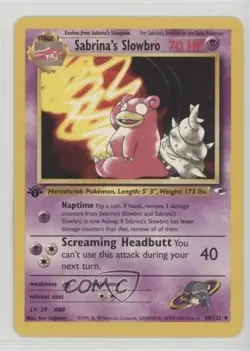 Sabrina's Slowbro 1st Ed. Pokemon Gym Heroes #60 2000 0x7c - Image 1