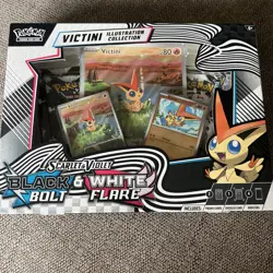 Pokemon S&V Black Bolt & White Flare Victini Illustration Collection Box Sealed - Image 1