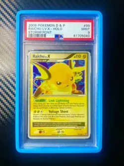 Raichu LV.X 99/100 Stormfront Holo Pokemon 2008 PSA 9 - Image 1