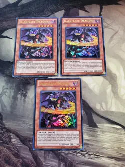 Yugioh - Darkflare Dragon SDDC-EN002 NM 1st ed Ultra Rare x3 - Image 1