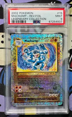 Machamp Reverse Holo 15/110 PSA 9 Legendary Collection Pokemon - Image 1