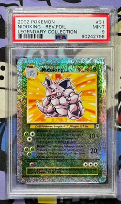 Nidoking Reverse Holo 31/110 PSA 9 Legendary Collection Pokemon - Image 1