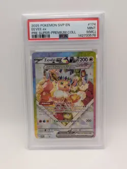 *MISCUT* 2025 POKEMON SVP EN-SV BLACK STAR PROMO #174 EEVEE EX PSA 9(MC) - Image 1