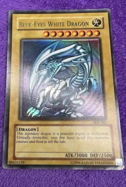 Yugioh MISPRINT Blue-Eyes White Dragon SDK-001 HOLO SHIFT Error - Image 1