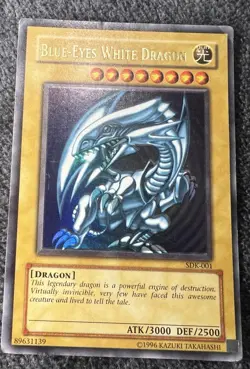 Yugioh MISPRINT Blue-Eyes White Dragon SDK-001 HOLO SHIFT Error - Image 2