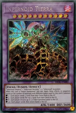 BROL-EN082 INFERNOID TIERRA SECRET RARE 1ST EDITION YuGiOh CARD - Image 1