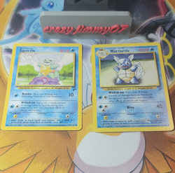 Pokemon TCG Base Set 2 Squirtle 93/130 & Wartortle 63/130 2-Card Lot - Image 1