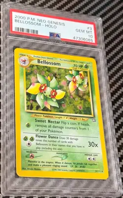 2000 Pokemon Unlimited Neo Genesis #3 Bellossom Holo PSA 10 Card GEM MINT! Pop56 - Image 2