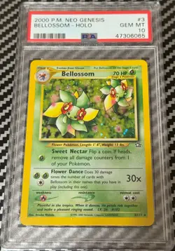 2000 Pokemon Unlimited Neo Genesis #3 Bellossom Holo PSA 10 Card GEM MINT! Pop56 - Image 4