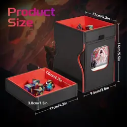 MTG Deck Box for Commander Display, on Top with Dice Storage, Trading Card Stora - Image 3
