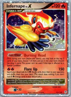 Infernape LV.X 121/130 Holo Rare Card Diamond & Pearl Pokemon TCG - Image 1