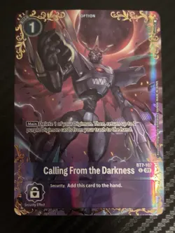 DIGIMON TCG Dual Evolution CALLING FROM THE DARKNESS Alt Art Card BT7-107 - Image 2
