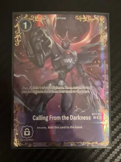 DIGIMON TCG Dual Evolution CALLING FROM THE DARKNESS Alt Art Card BT7-107 - Image 4
