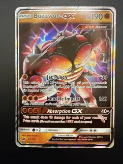 Buzzwole GX 57/111 Crimson Invasion Ultra Rare Holo Pokemon Card NM - Image 1