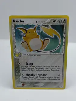 Pokemon TCG Raichu EX Holon Phantoms Full Holo Rare Card 15/110 LP - Image 1