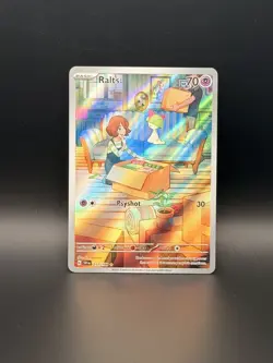 Pokemon TCG Ralts Scarlet & Violet Base Set Holo Illustration Card 211/198 - Image 1