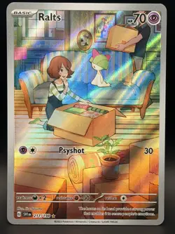 Pokemon TCG Ralts Scarlet & Violet Base Set Holo Illustration Card 211/198 - Image 2