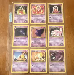 Pokemon TCG Gym Heroes Psychic Lot 9 Cards Jynx Haunter Gengar 2000 LP-MP - Image 1