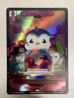 The Prophecy Unfolds | Vibes Pudgy TCG Birb & Pengu Card 156/195 - Foil Mint - Image 1