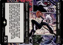 MTG Black Cat Cunning Thief 0222 Non Foil Borderless Rare Magic The Gathering - Image 5