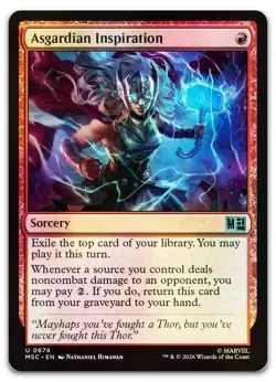 Asgardian Inspiration #678 (Foil) NM Commander: Marvel Super Heroes Magic MTG - Image 1