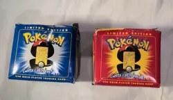 Burger King 1999 Pokemon Pokeballs 23K Gold Mewtwo And Pikachu Cards - Image 1