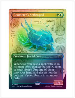 1x Geometer's Arthropod, Borderless Foil, Magic the Gathering MTG NM - Image 1