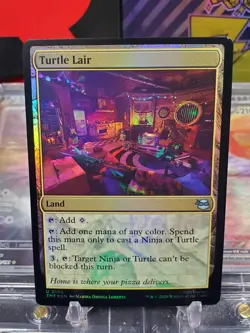 Turtle Lair 0190 Uncommon *FOIL* Land MTG TMNT - Image 1