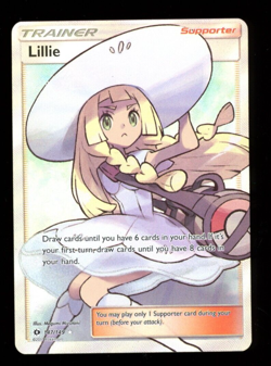 Lillie 147 Full Art Trainer Pokemon Card Sun Moon Base LP 2017 B8 - Image 1