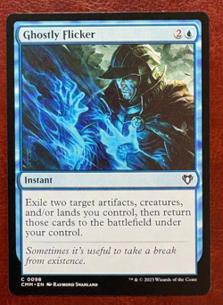 1x NM Ghostly Flicker - 0098 C CMM MTG Magic Never Played x1 - Image 1