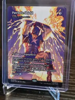 Patriotic Shield - Sword of Fire and Ice(Borderless) Marvel Universe Regular 100 - Image 1