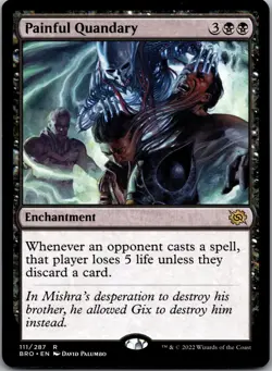 Painful Quandary 111 Rare The Brothers' War Magic: The Gathering Lightly Played - Image 1