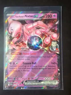 Team Rocket's Mewtwo ex Scarlet & Violet Promos SVP205 Promo NM Pokemon TCG - Image 1