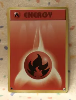 Japanese Pokemon Card FIRE ENERGY 1999 Squirtle Deck VHS Promo 4 NM/M - Image 1