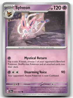 Sylveon 022/064 Uncommon Shrouded Fable Pokemon LP - Image 1